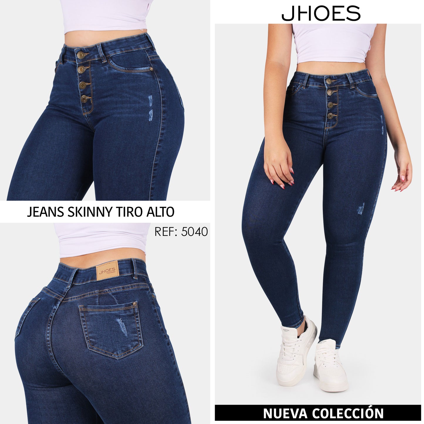 Jean Skinny Strech Tiro alto, Ref 5150