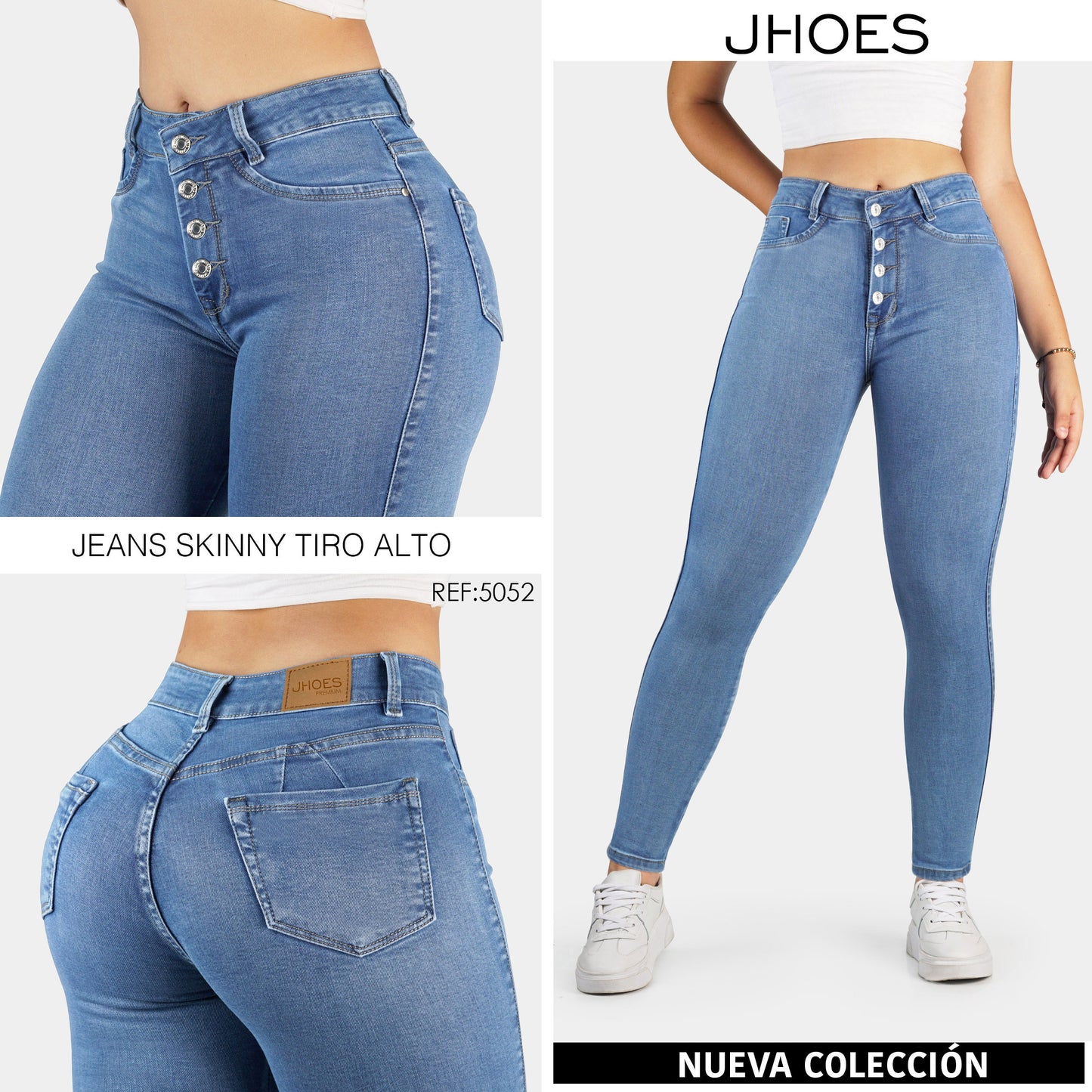 Jean Skinny Strech Tiro alto, Ref 5052