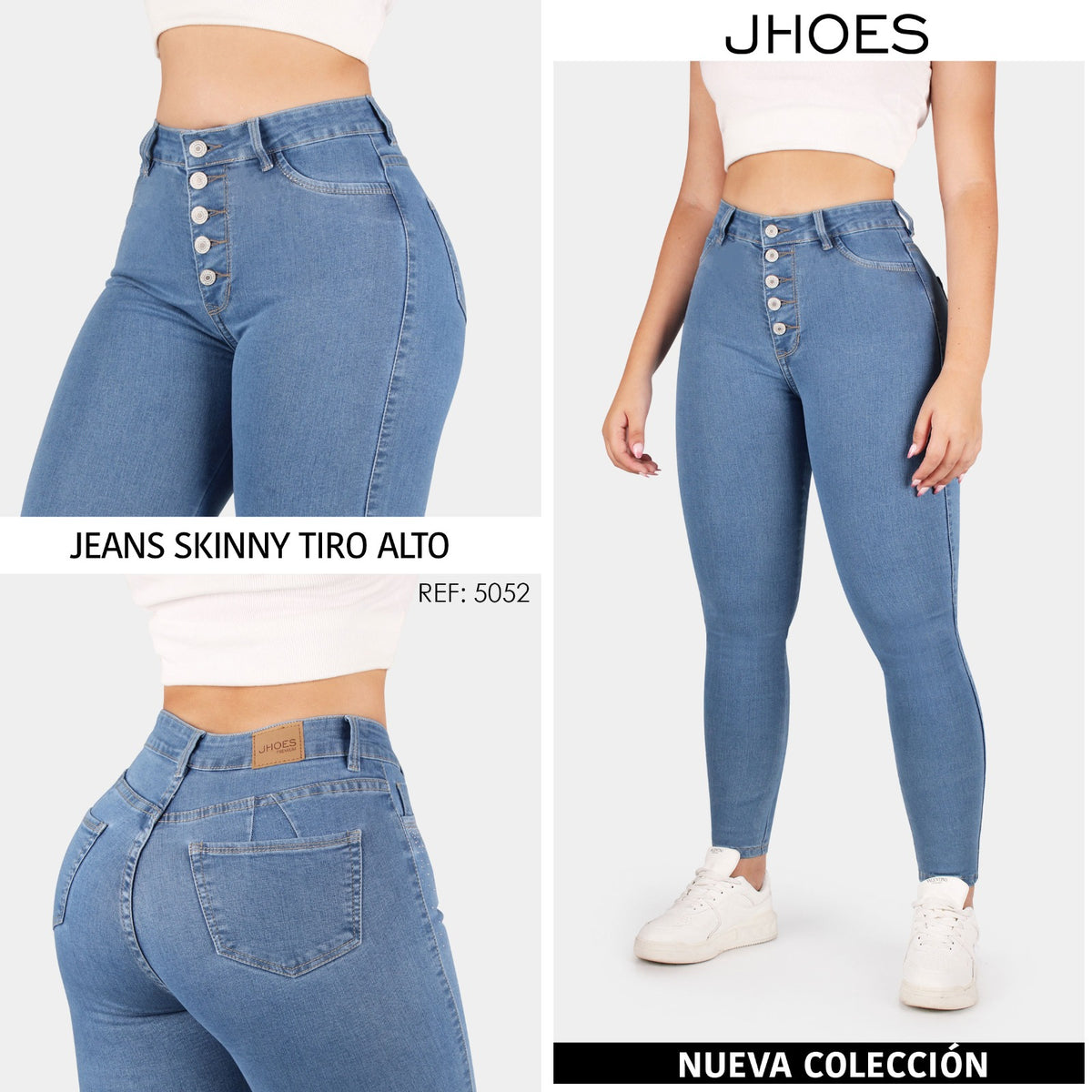 Jean Skinny Strech Tiro alto, Ref 5052