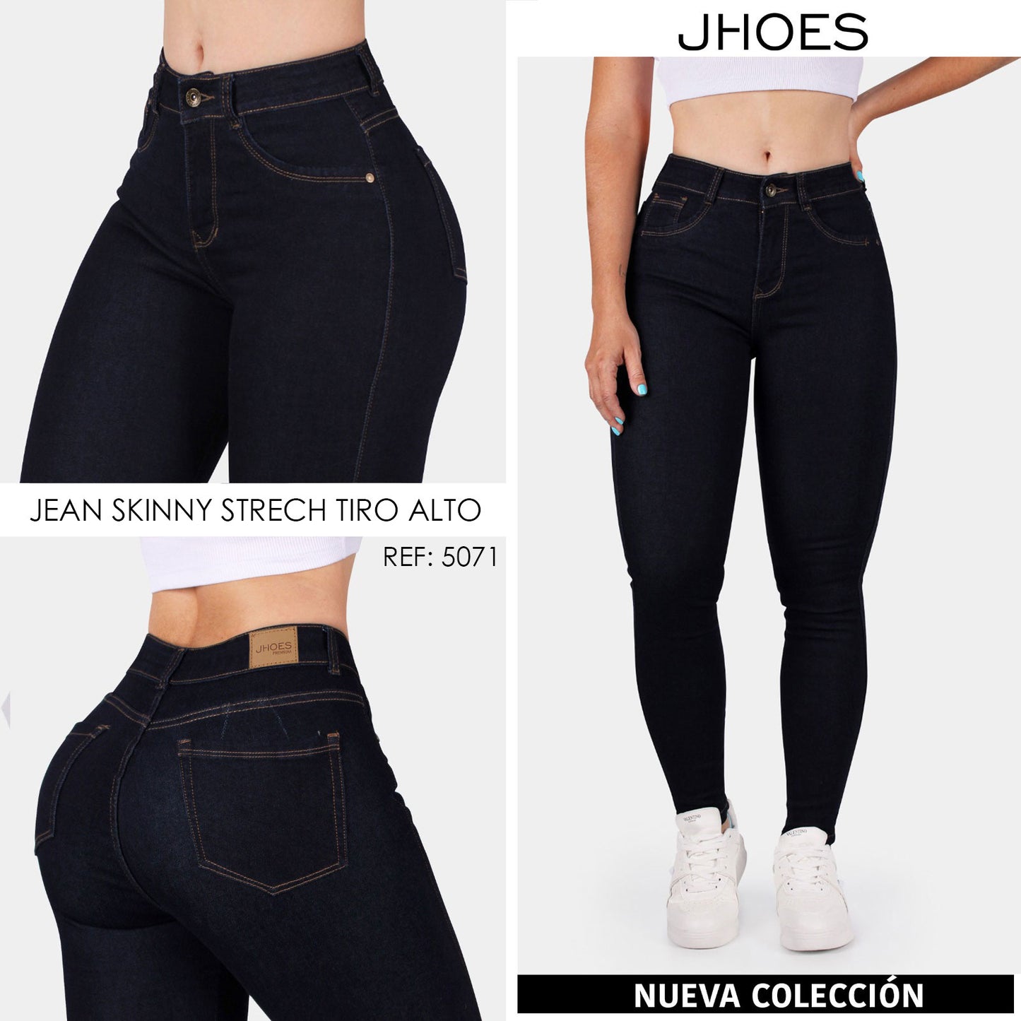 Jean Skinny Strech Tiro alto, Ref 5071