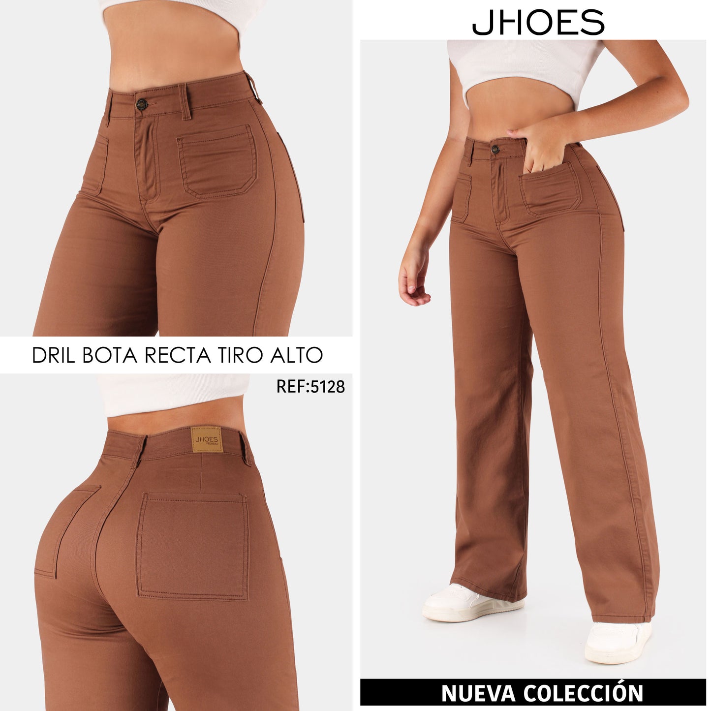 Dril Bota Recta Strech Tiro alto, Ref 5128