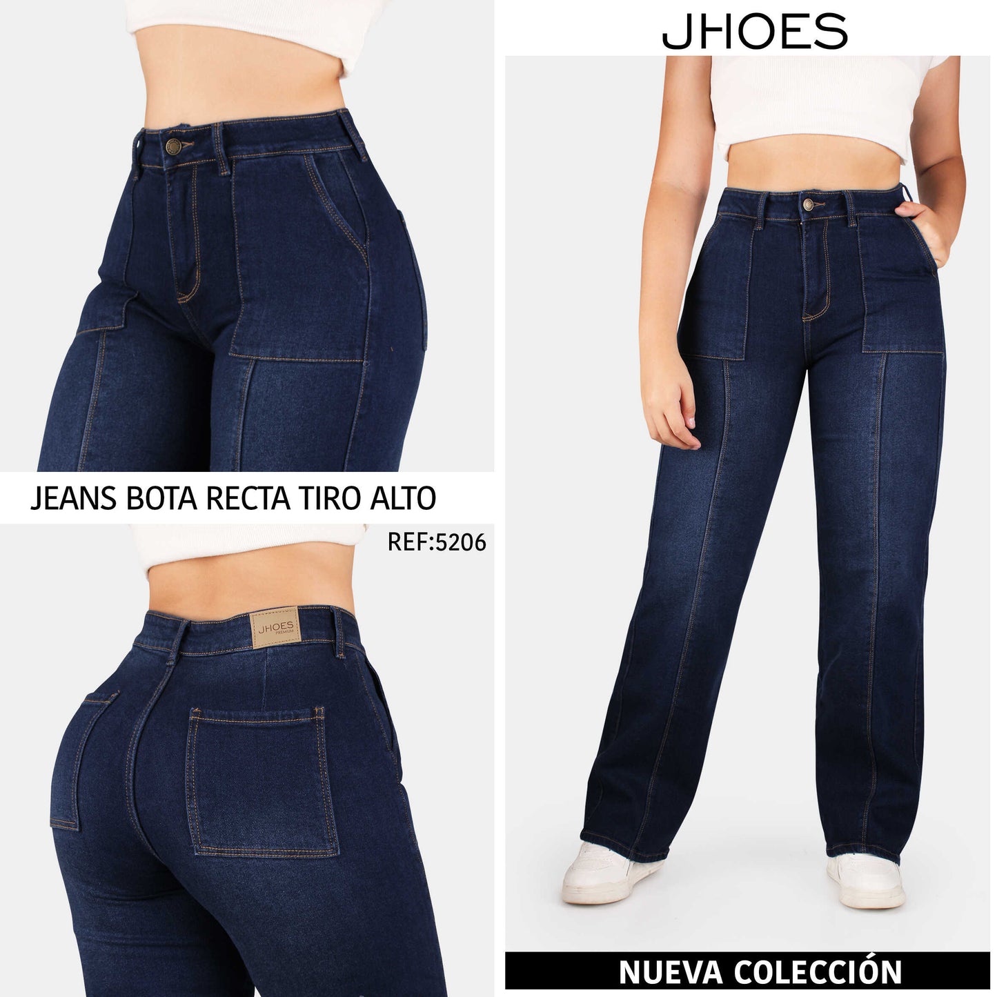 Jean Bota Recta Strech Tiro alto, Ref 5206