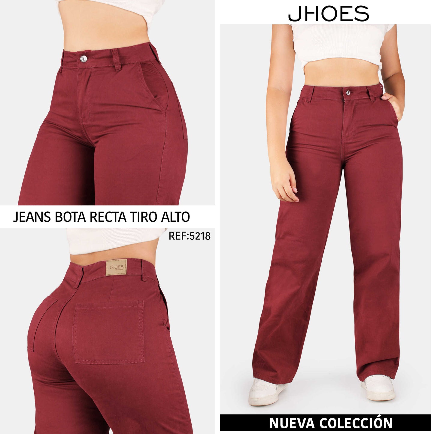 Dril Bota Recta Strech Tiro alto, Ref 5218