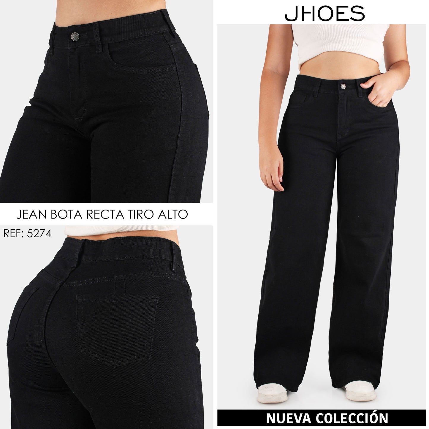 Jean Bota recta Semi Strech Tiro alto, Ref 5274