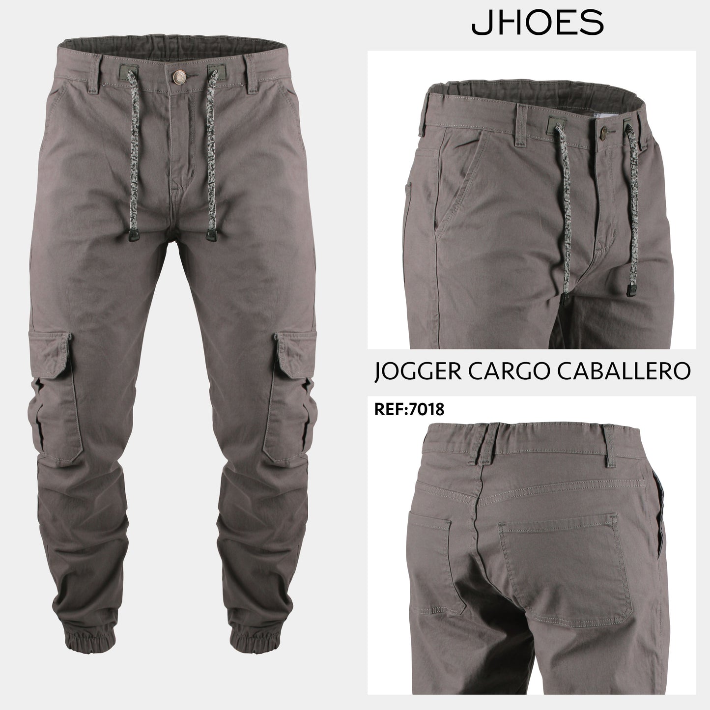 Pantalon Dril Cargo Slim Confort Ref 7018