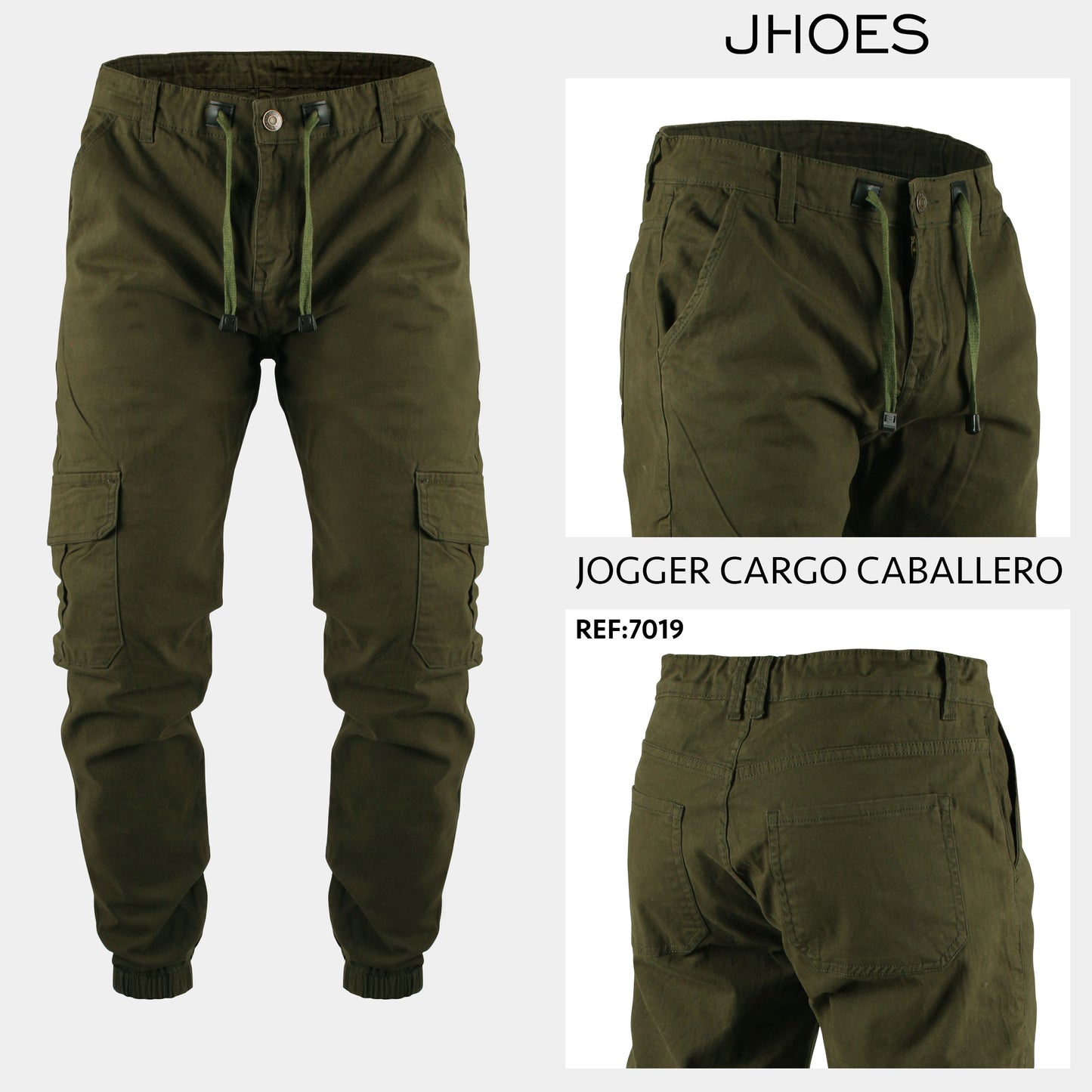 Pantalon Dril Cargo Slim Confort Ref 7019