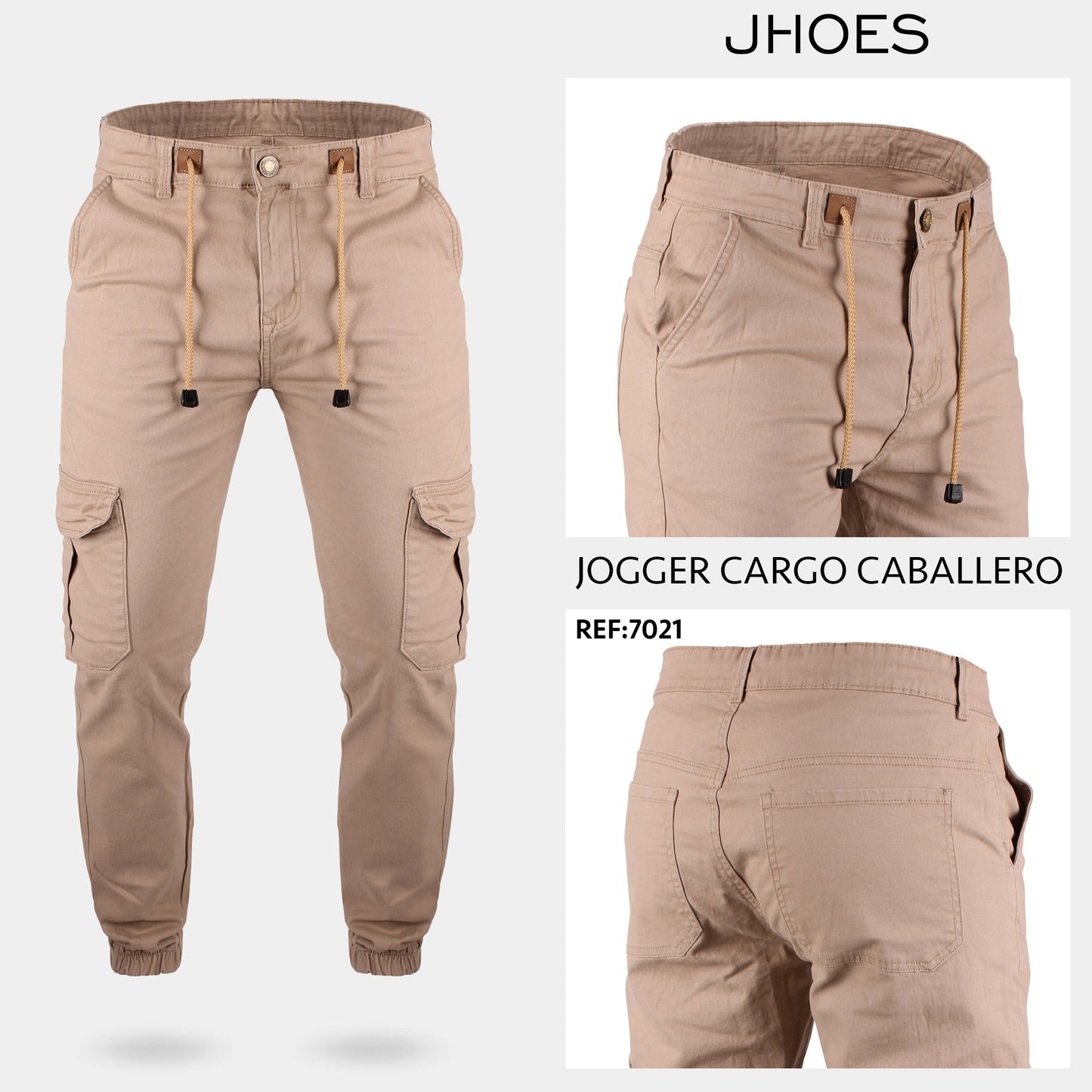 Pantalon Dril Cargo Slim Confort Ref 7021