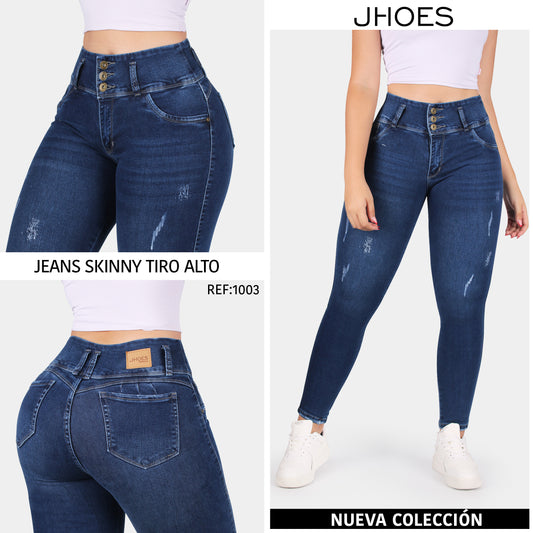 Jean Skinny Strech Tiro alto, Ref 1003