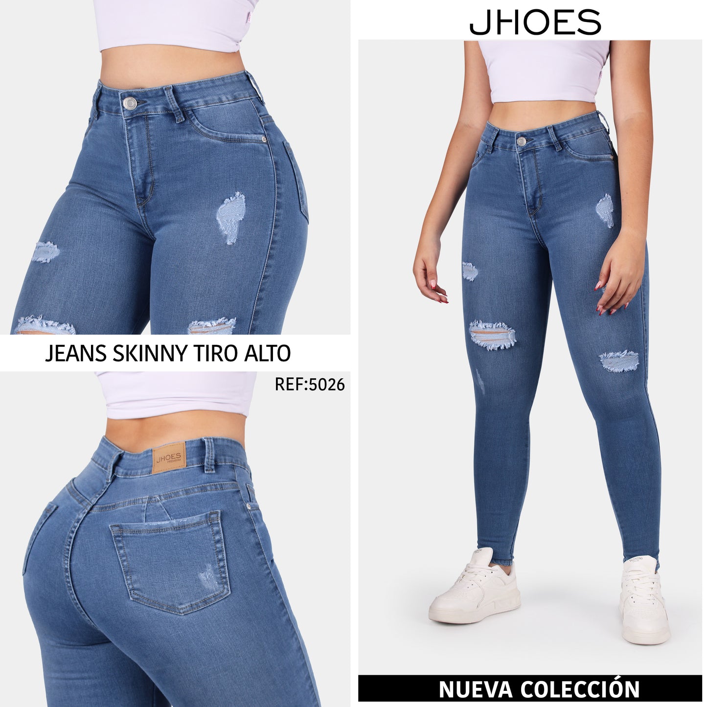 Jean Skinny Strech Tiro alto, Ref 5026