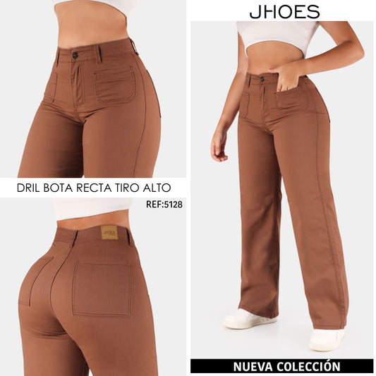 Dril Bota Recta Strech Tiro alto, Ref 5128