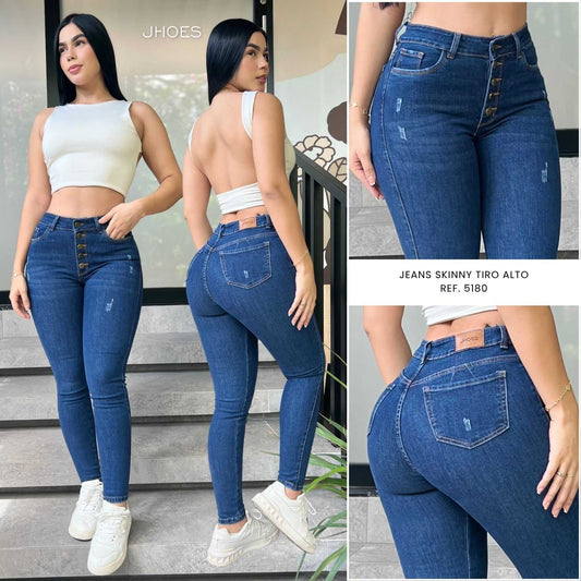 Jean Skinny Strech Tiro alto, Ref 5180