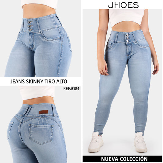 Jean Skinny, pretina ancha, strech Tiro alto, Ref 5184