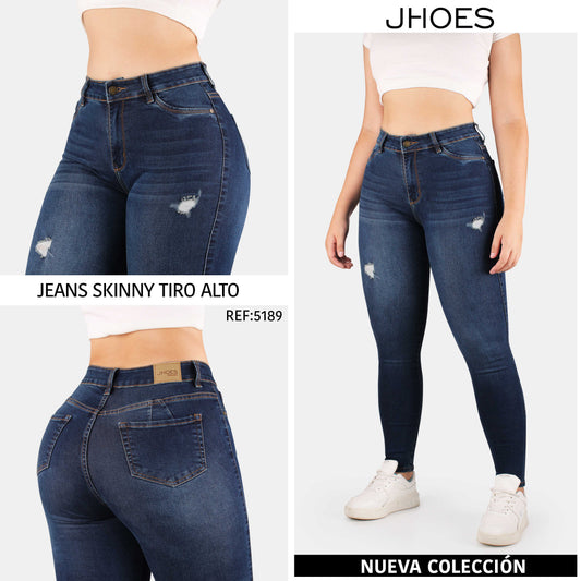 Jean Skinny Strech Tiro alto, Ref 5189