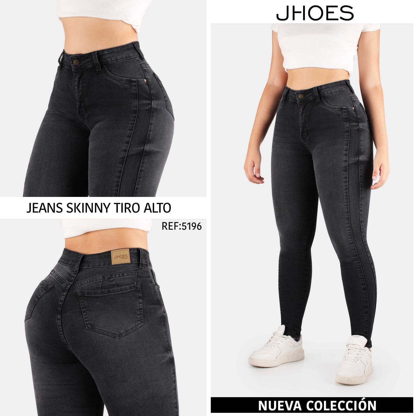 Jean Skinny Strech Tiro alto, Ref 5196