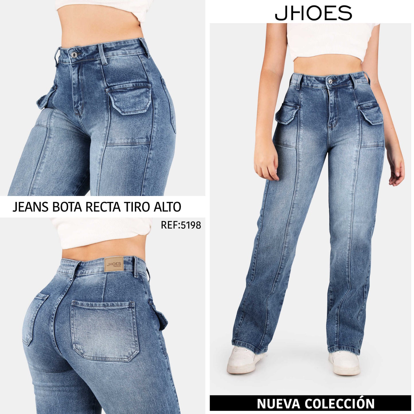 Jean Bota Recta Strech Tiro alto, Ref 5198