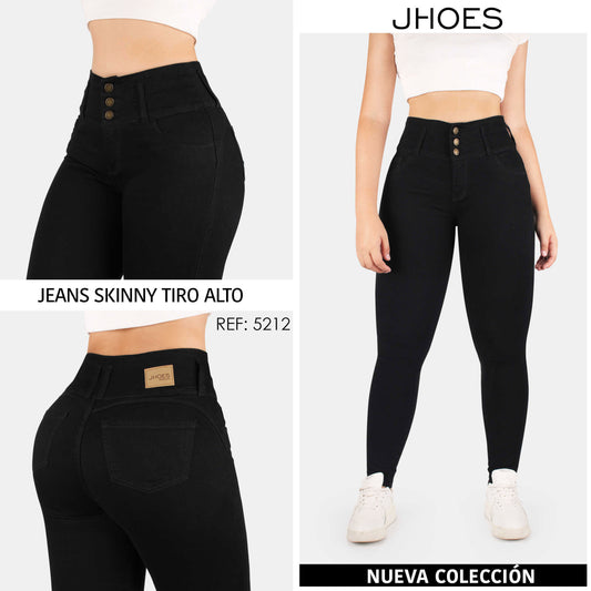 Jean Skinny, pretina acha, strech Tiro alto, Ref 5212