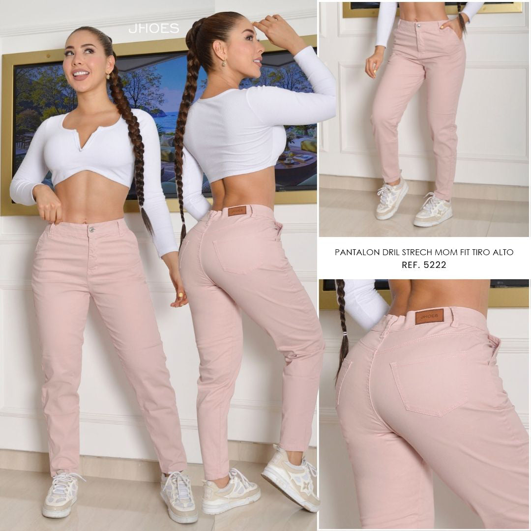 Dril Mom Fit Strech Tiro alto, Ref 5222