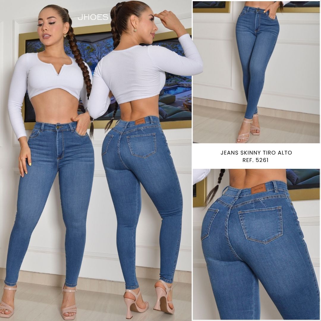 Jean Skinny Strech Tiro alto, Ref 5261