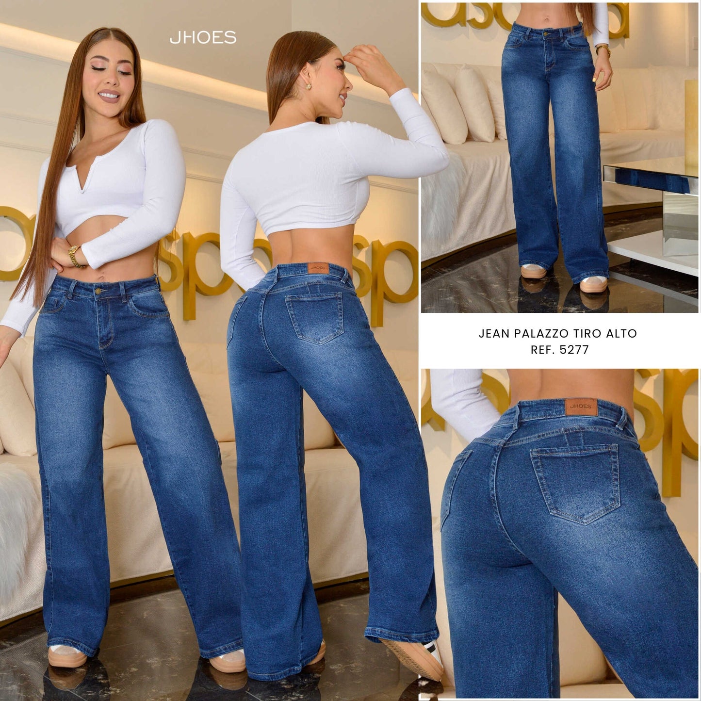 Jean Palazzo Semi Strech Tiro alto, Ref 5277