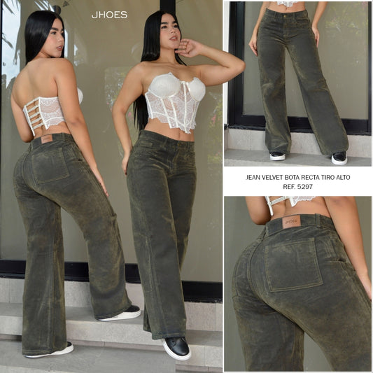 Jean Palazzo, tela gamuza, Tiro alto, Ref 5297