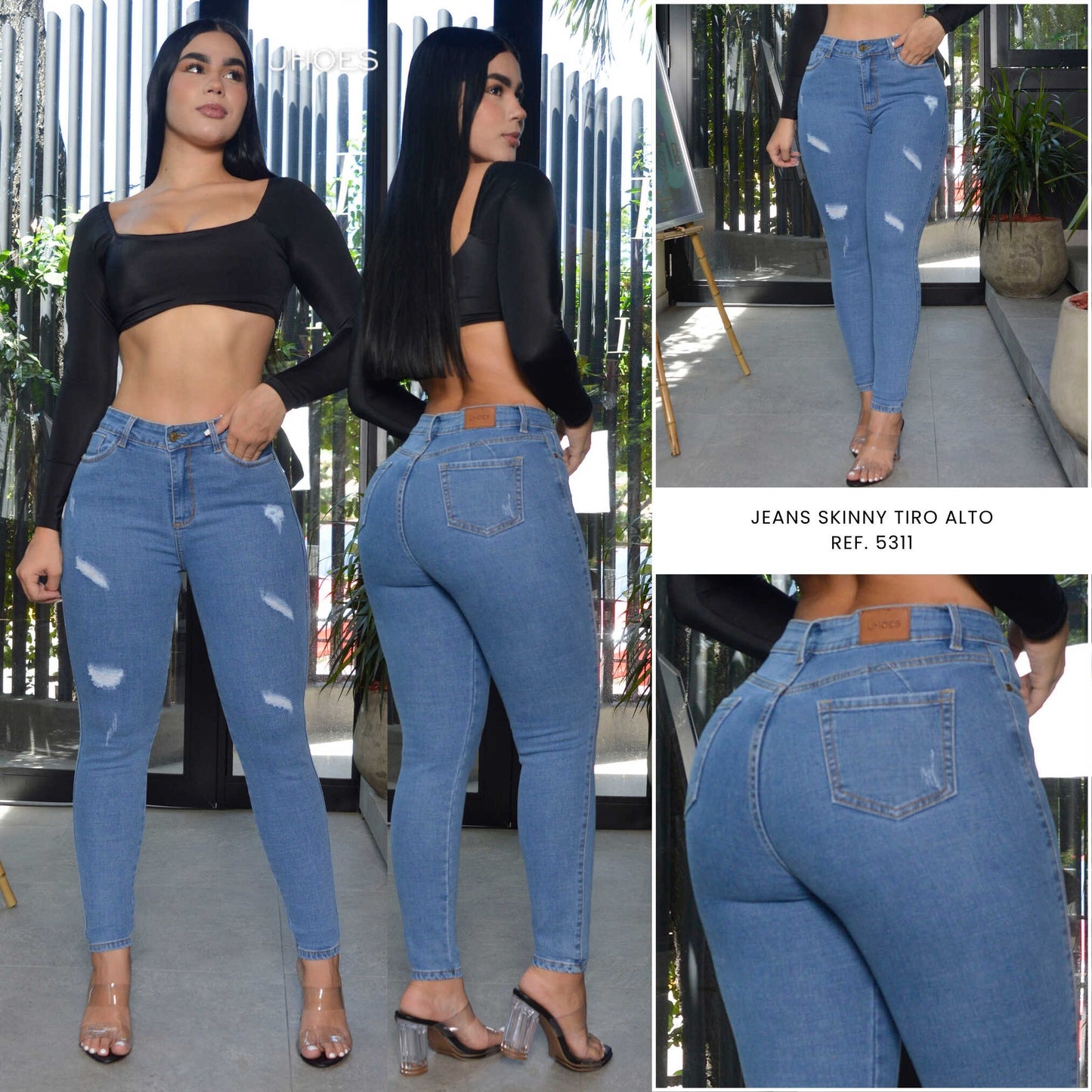 Jean Skinny Strech Tiro alto, Ref 5311