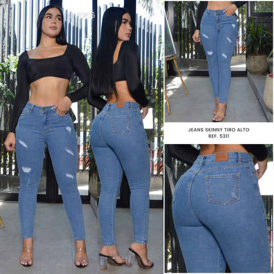 Jean Skinny Strech Tiro alto, Ref 5311