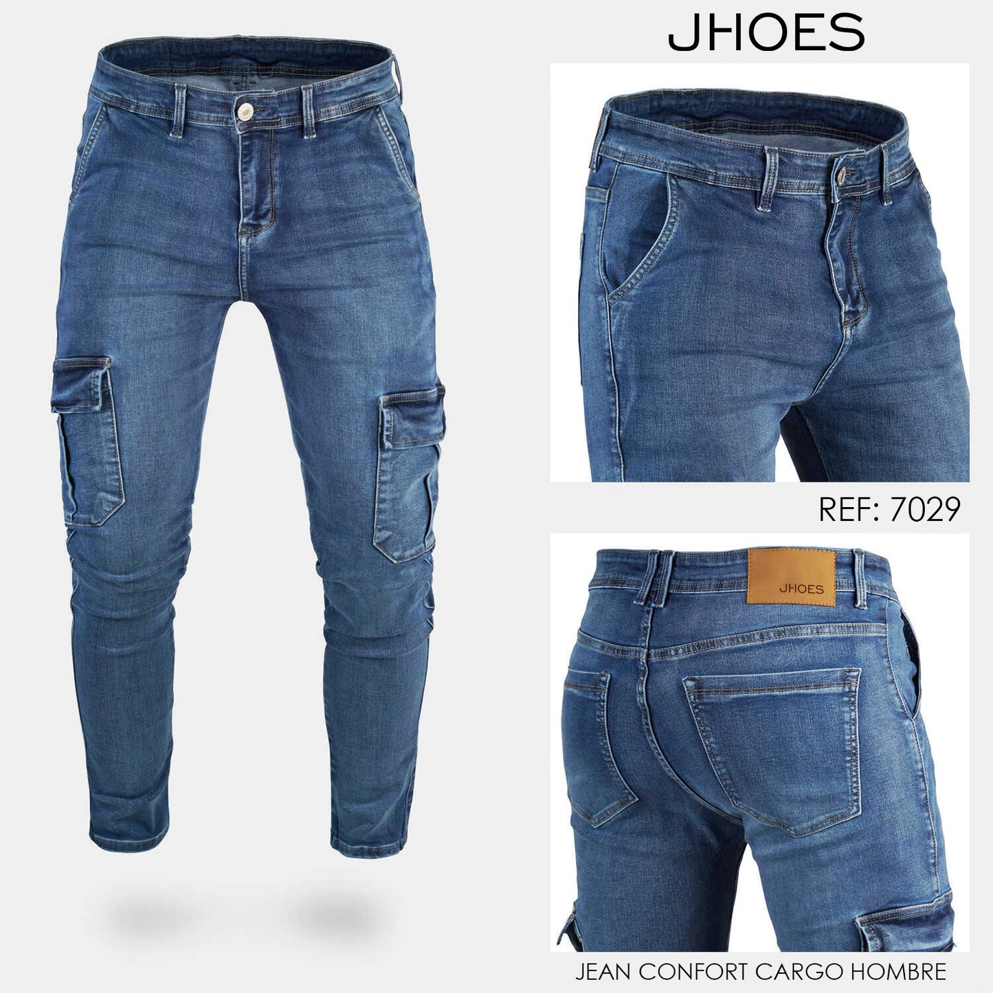 Jean Cargo Slim Confort Ref 7029