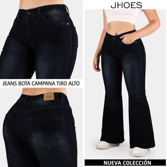 Jean Bota Ancha En Tela Pana Strech Tiro alto, Ref 5237
